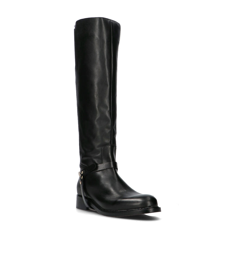 FRICKY Stivale donna nero in pelle