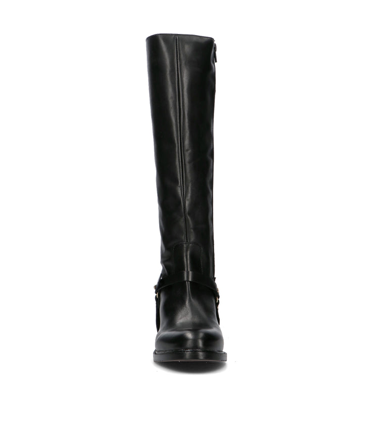 FRICKY Stivale donna nero in pelle