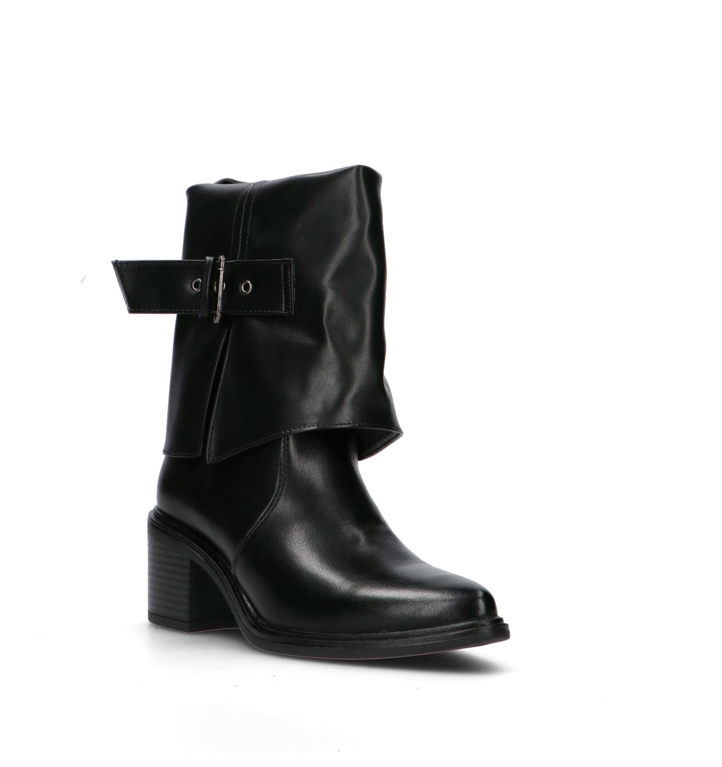 FRICKY Tronchetto donna nero in pelle