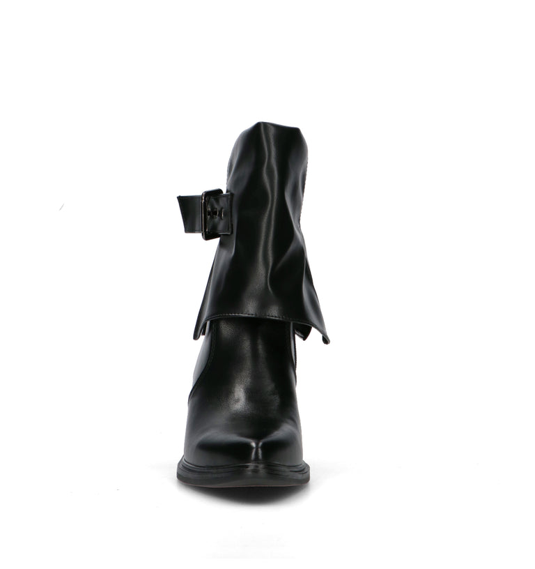 FRICKY Tronchetto donna nero in pelle