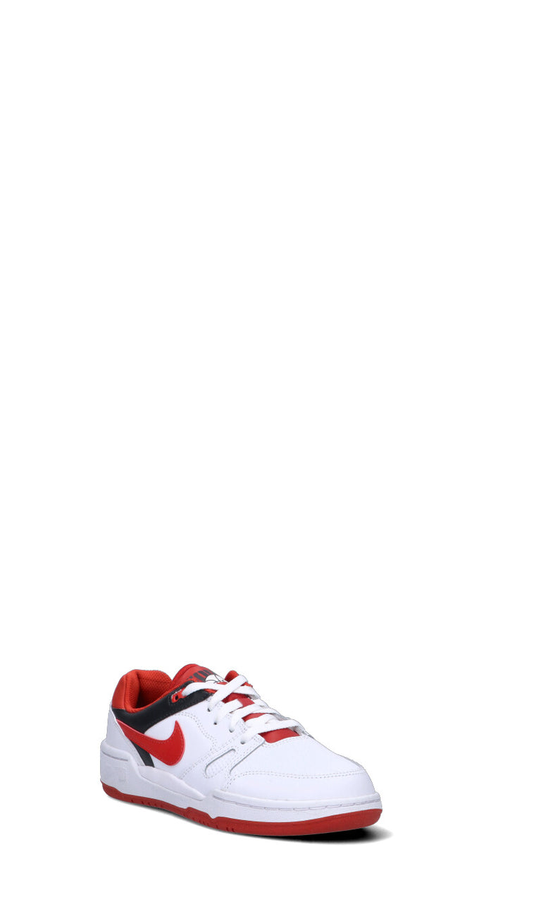 NIKE - FULL FORCE LO (GS) Sneaker ragazzo bianca/rossa in pelle
