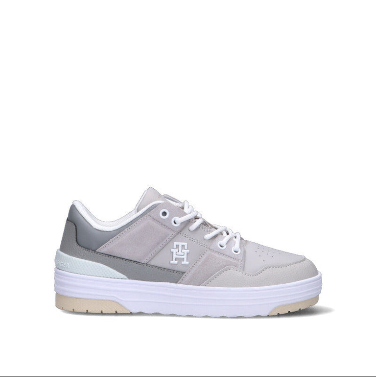 TOMMY HILFIGER Sneaker grigia donna in pelle