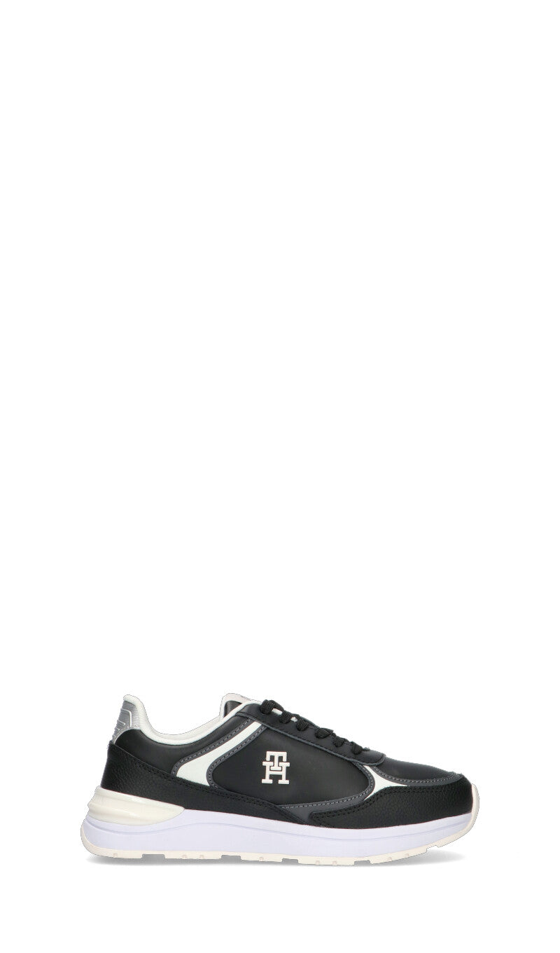 TOMMY HILFIGER Sneaker donna nera in pelle