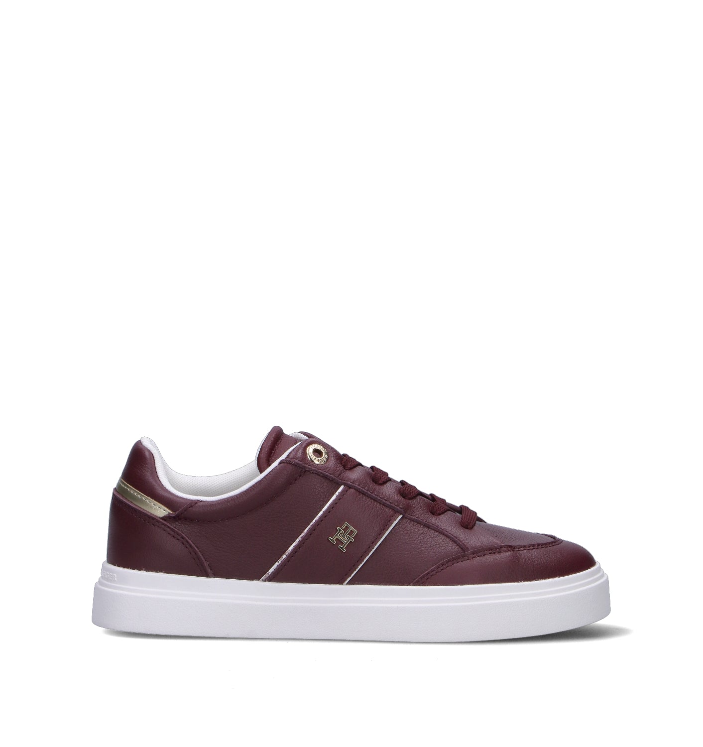 TOMMY HILFIGER Sneaker donna bordeaux in pelle