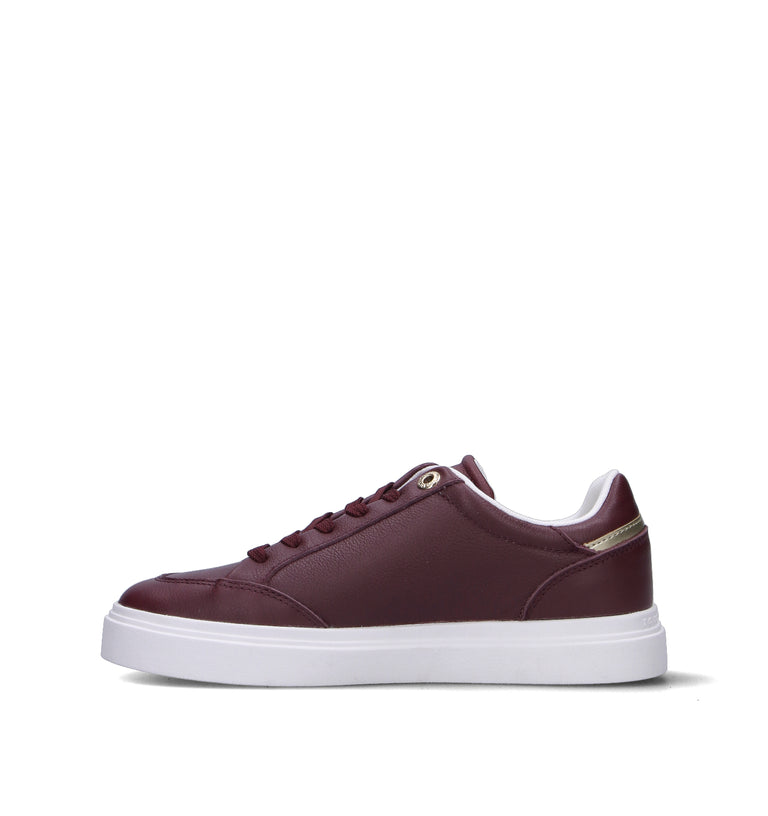 TOMMY HILFIGER Sneaker donna bordeaux in pelle
