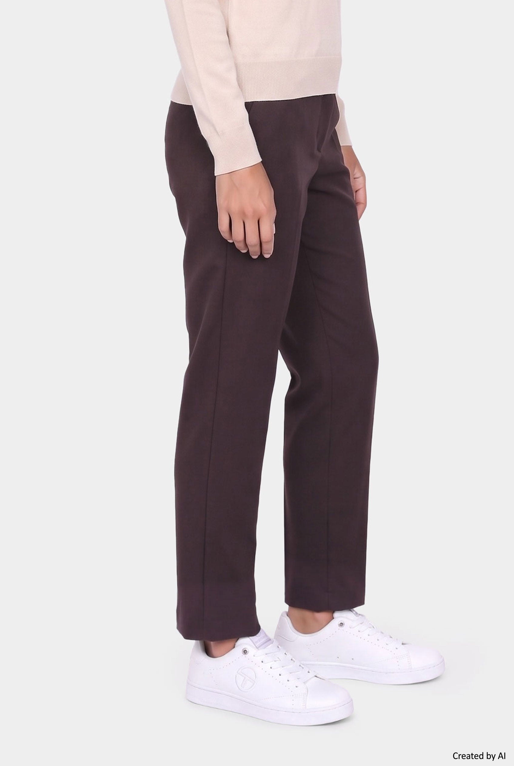 EASY PEASY Pantalone donna moka