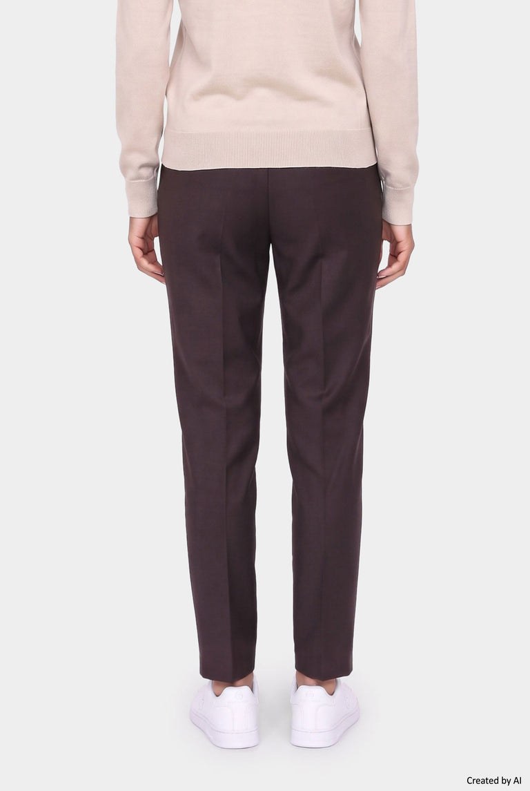 EASY PEASY Pantalone donna moka