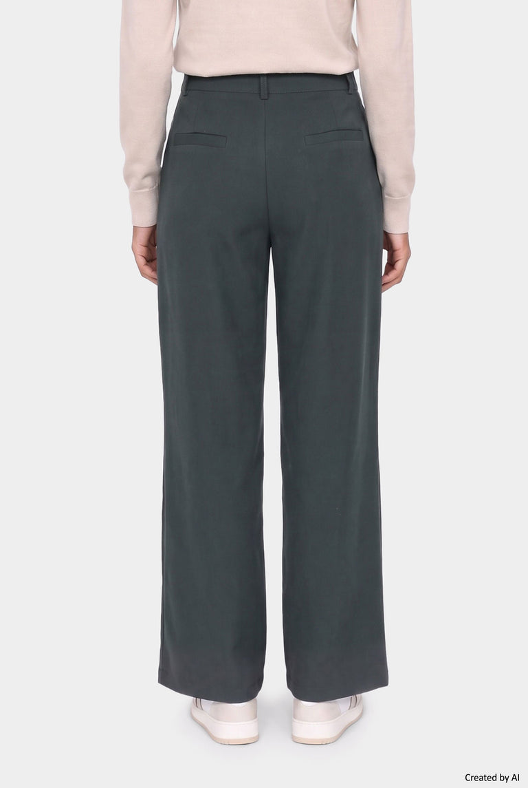 EASY PEASY Pantalone donna verde bosco