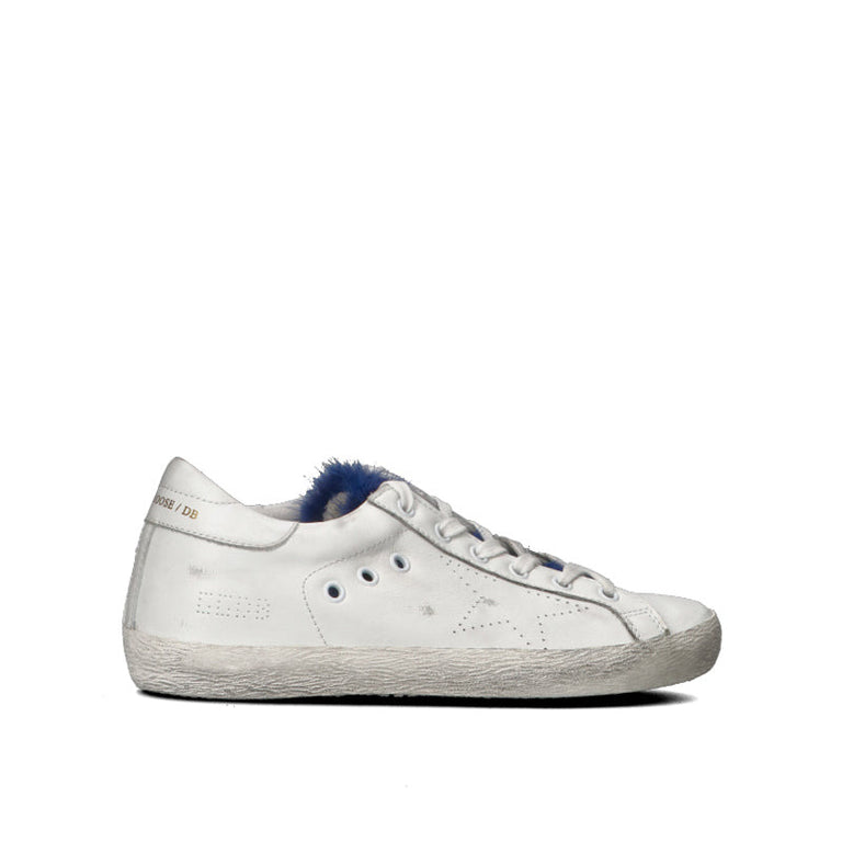 GOLDEN GOOSE Sneaker donna bianca/blu in pelle