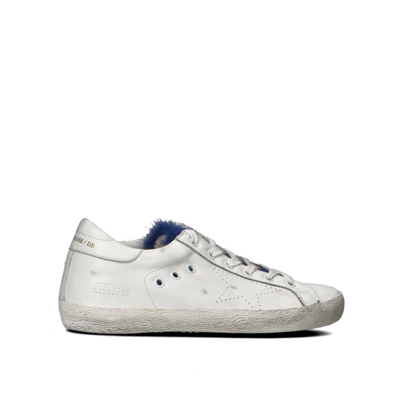 GOLDEN GOOSE Sneaker donna bianca/blu in pelle
