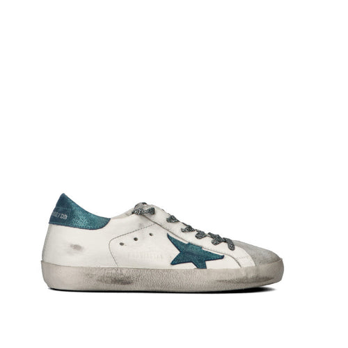 GOLDEN GOOSE Sneaker donna bianca/blu in pelle