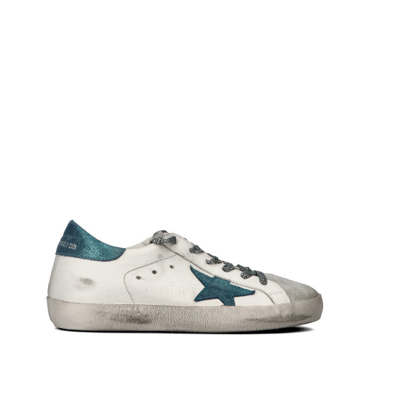 GOLDEN GOOSE Sneaker donna bianca/blu in pelle