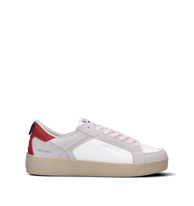 GAS Sneaker uomo bianca/rossa