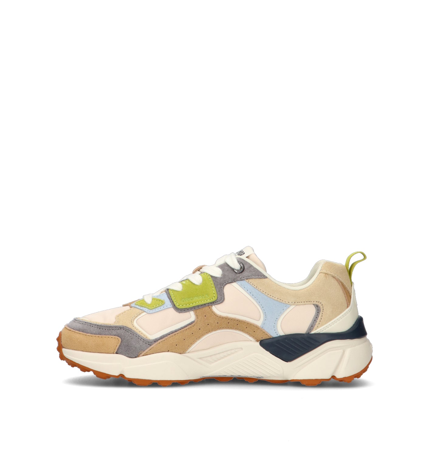 COLMAR Sneaker uomo beige in pelle scamosciata e tessuto. La tomaia presenta un design strutturato c