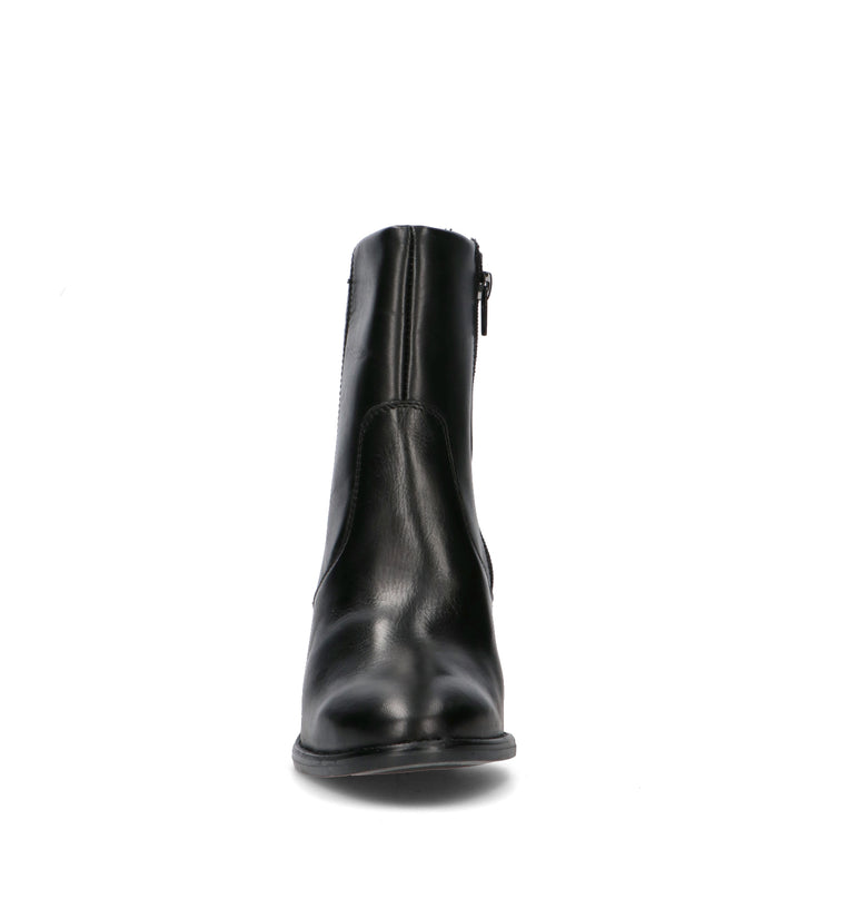 RABARBARO Tronchetto donna nero in pelle