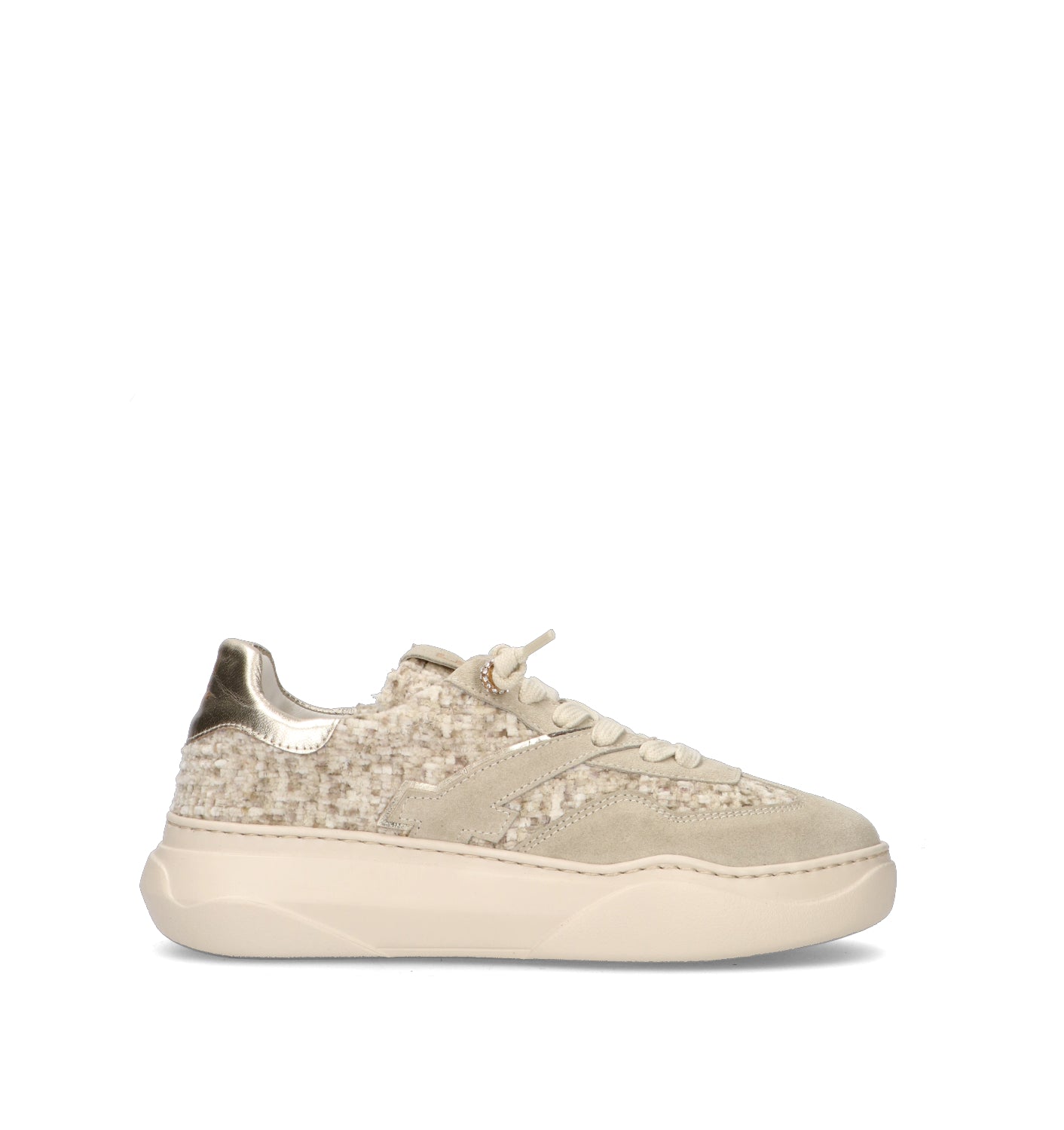 GIO+ Sneaker donna panna in pelle