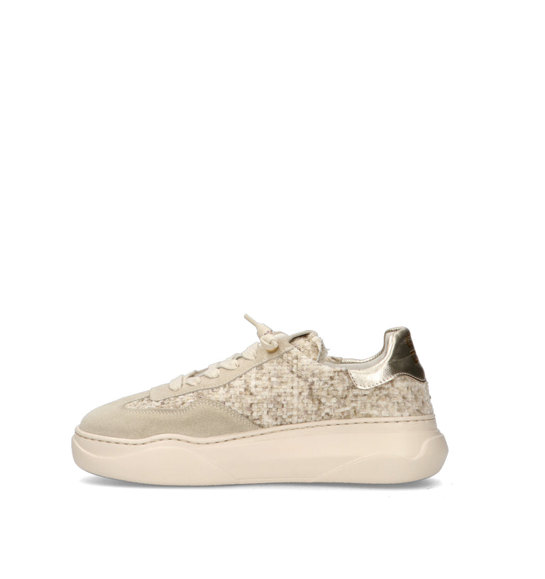 GIO+ Sneaker donna panna in pelle