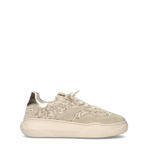 GIO+ Sneaker donna panna in pelle