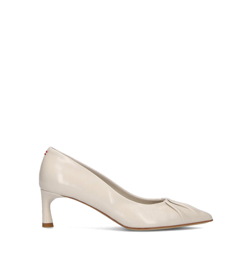 HALMANERA Décolleté donna bianco in pelle