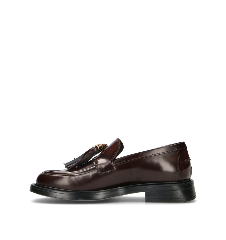 LORENZO MARI Mocassino donna marrone in pelle