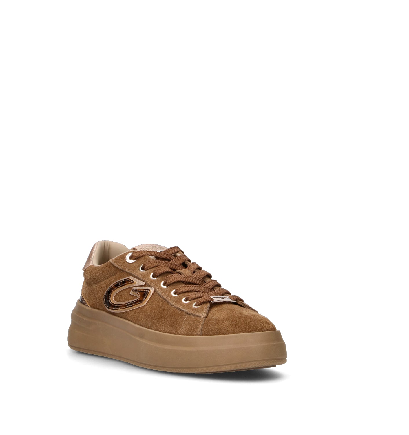 ALBERTO GUARDIANI Sneaker donna marrone in suede