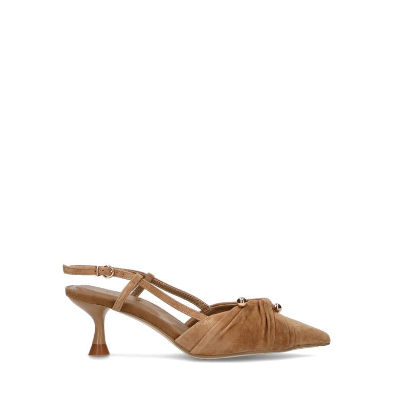 APEPAZZA Slingback donna cognac in suede