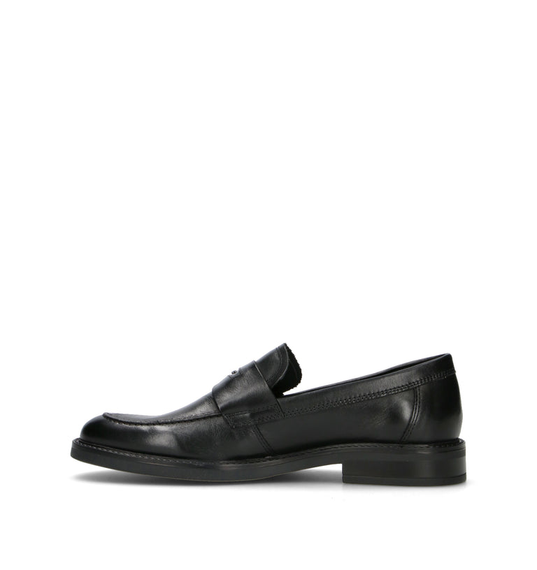 ALBERTO GUARDIANI Mocassino uomo nero in pelle