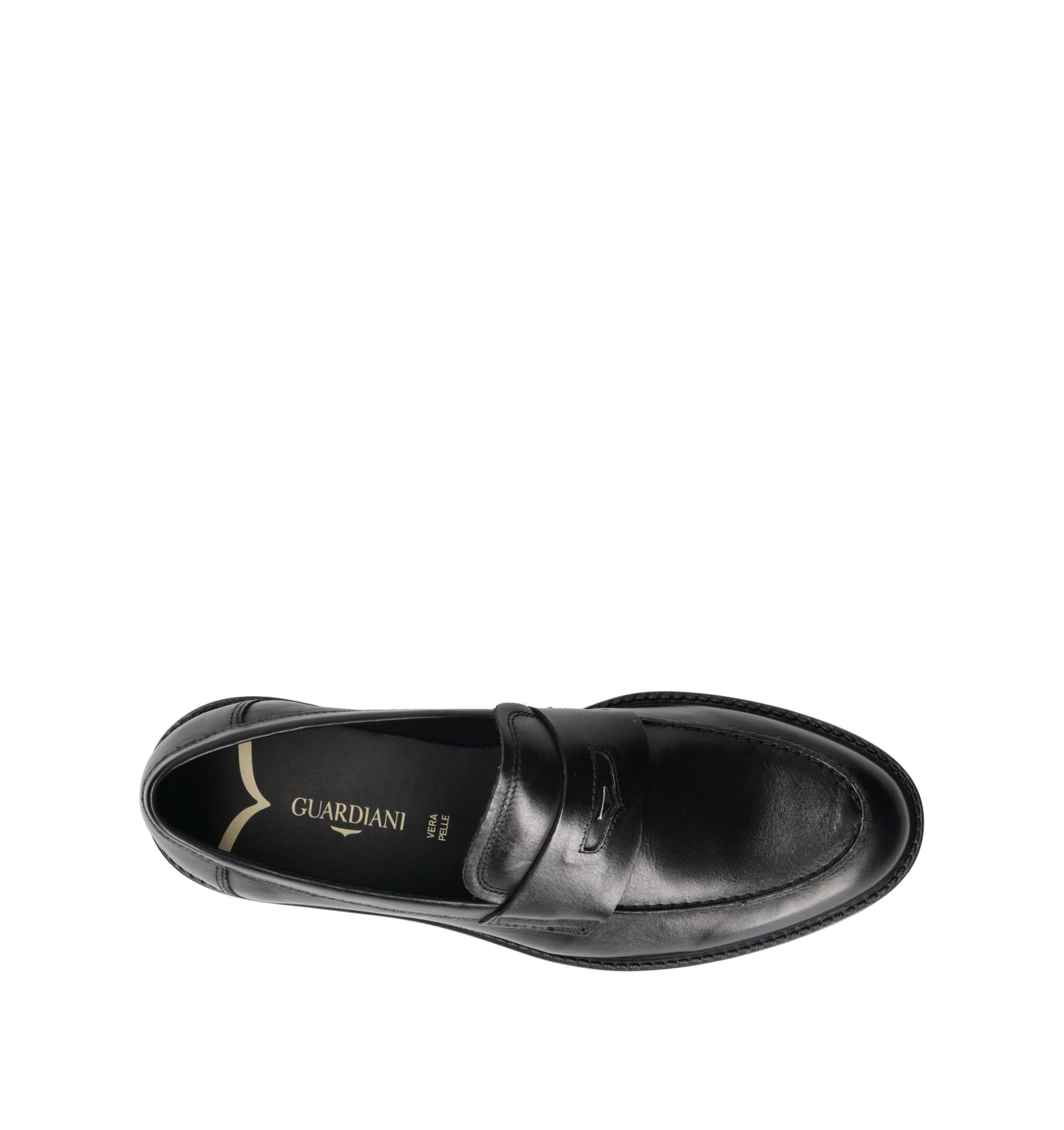 ALBERTO GUARDIANI Mocassino uomo nero in pelle