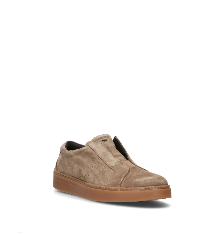 ALBERTO GUARDIANI Sneaker uomo testa di moro in suede