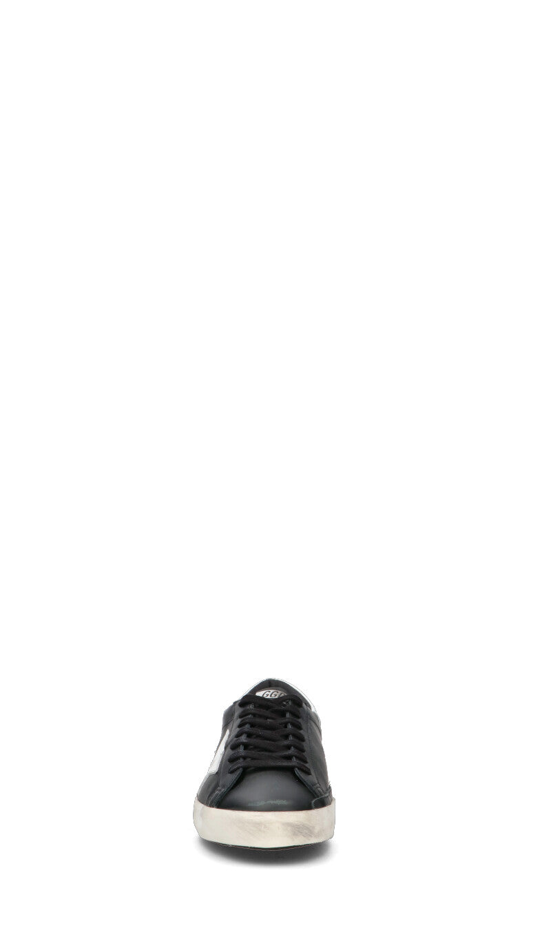 GOLDEN GOOSE SUPER-STAR CLASSIC WITH LIST Sneaker uomo nera in pelle