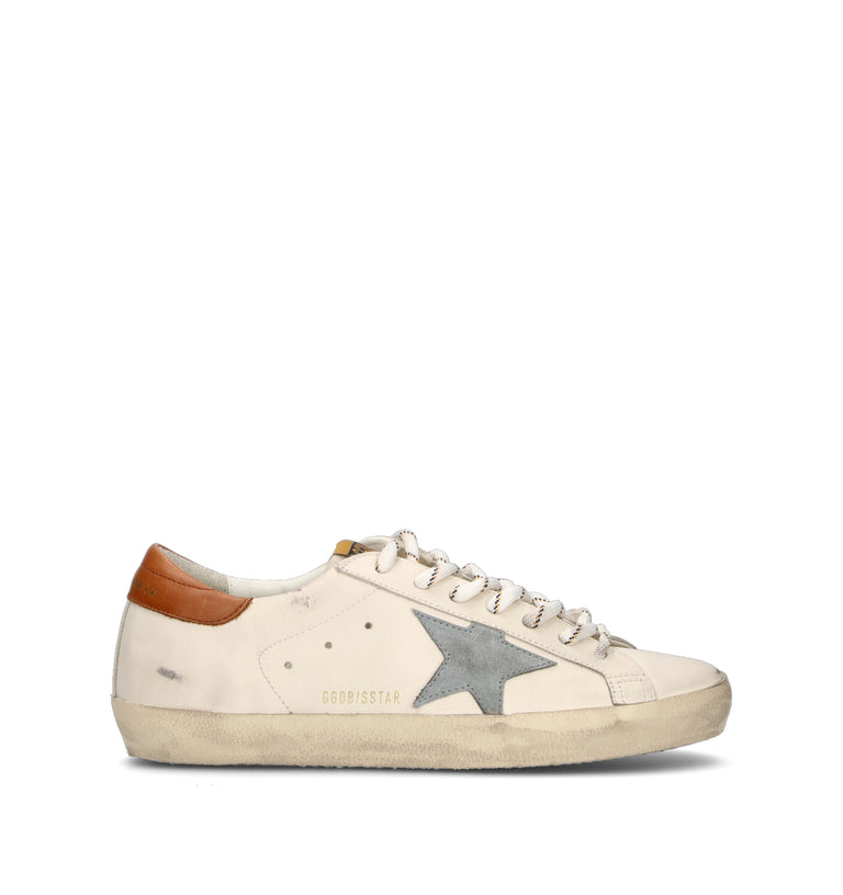 GOLDEN GOOSE SUPER-STAR CLASSIC WITH LIST Sneaker uomo bianca in pelle