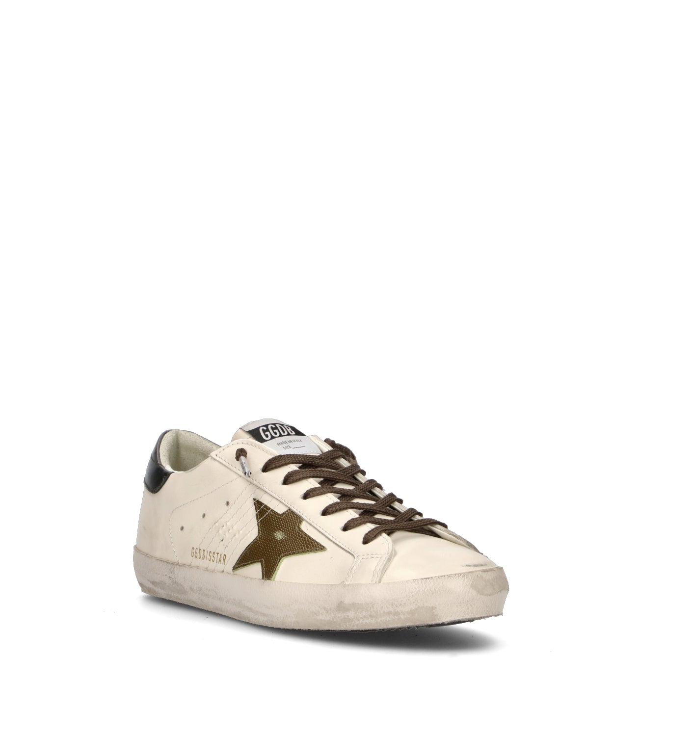 GOLDEN GOOSE SUPER-STAR CLASSIC WITH LIST Sneaker uomo bianca/antracite in pelle