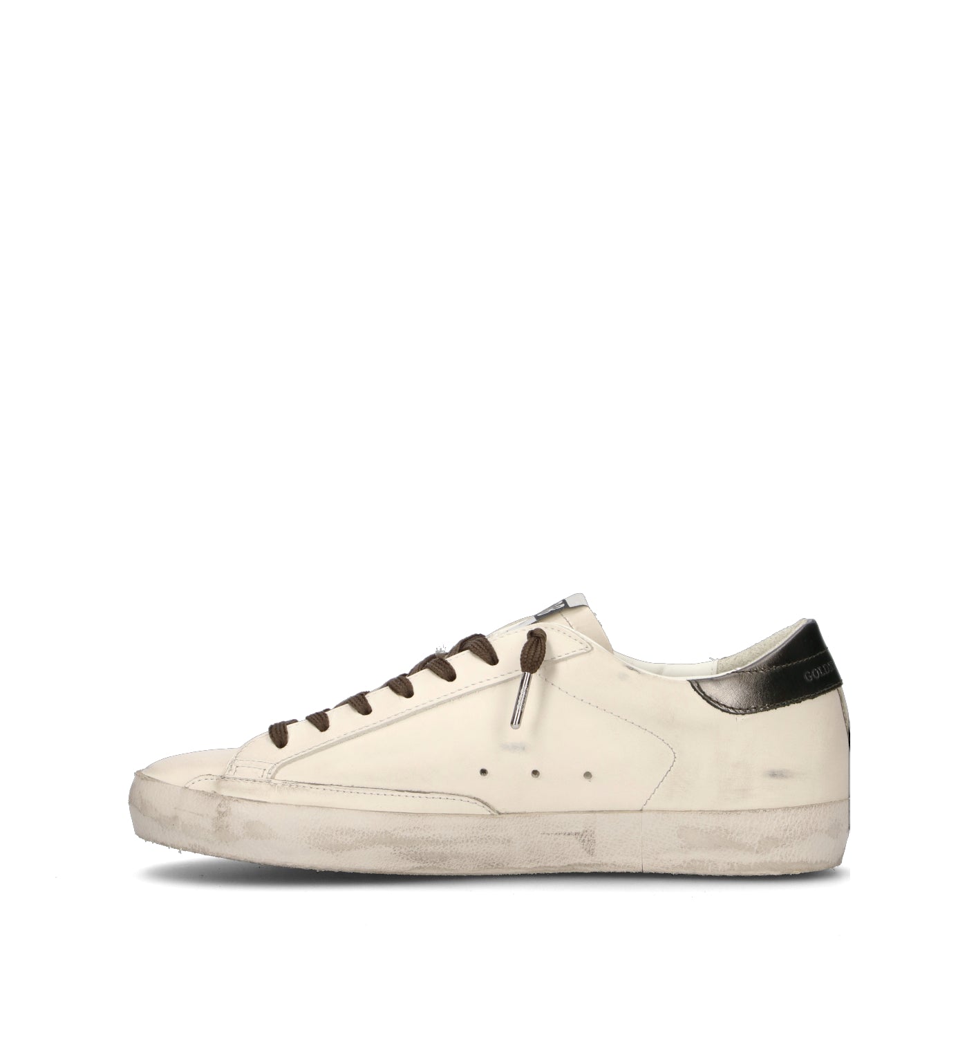GOLDEN GOOSE SUPER-STAR CLASSIC WITH LIST Sneaker uomo bianca/antracite in pelle