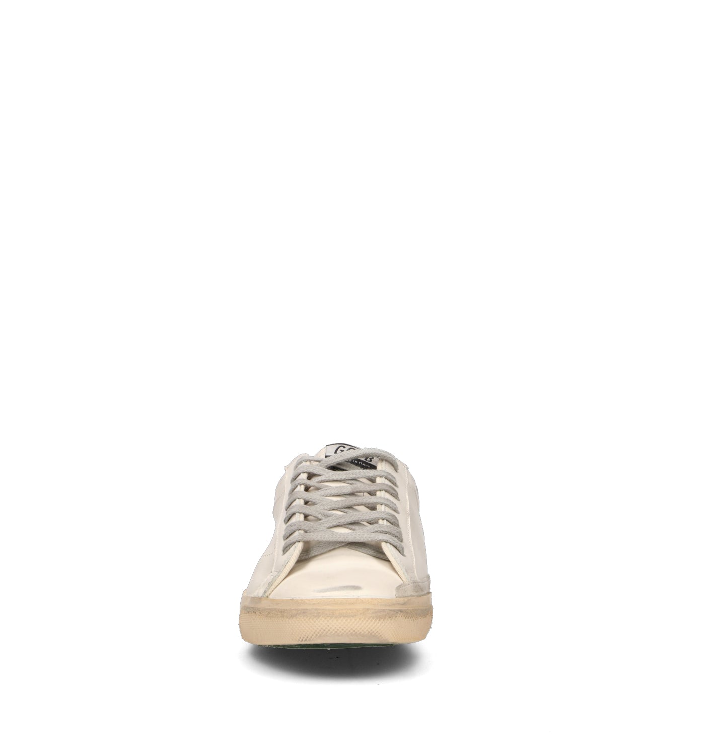 GOLDEN GOOSE SUPER-STAR CLASSIC WITH LIST Sneaker uomo bianca/verde in pelle