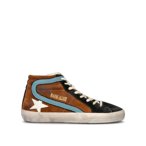 GOLDEN GOOSE SLIDE CLASSIC Sneaker uomo marrone/nera in suede