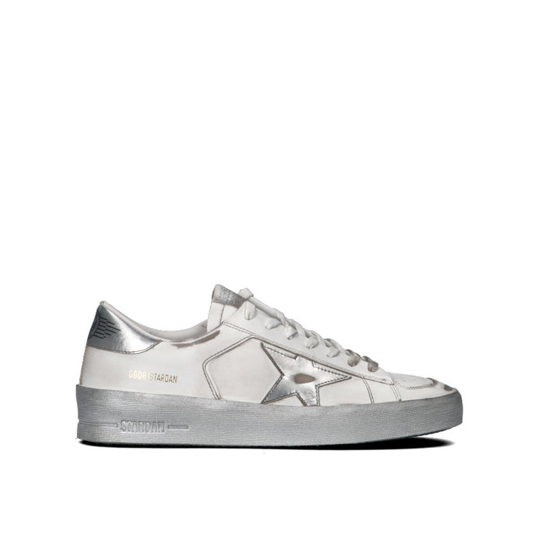 GOLDEN GOOSE Sneaker uomo bianca/argento in pelle