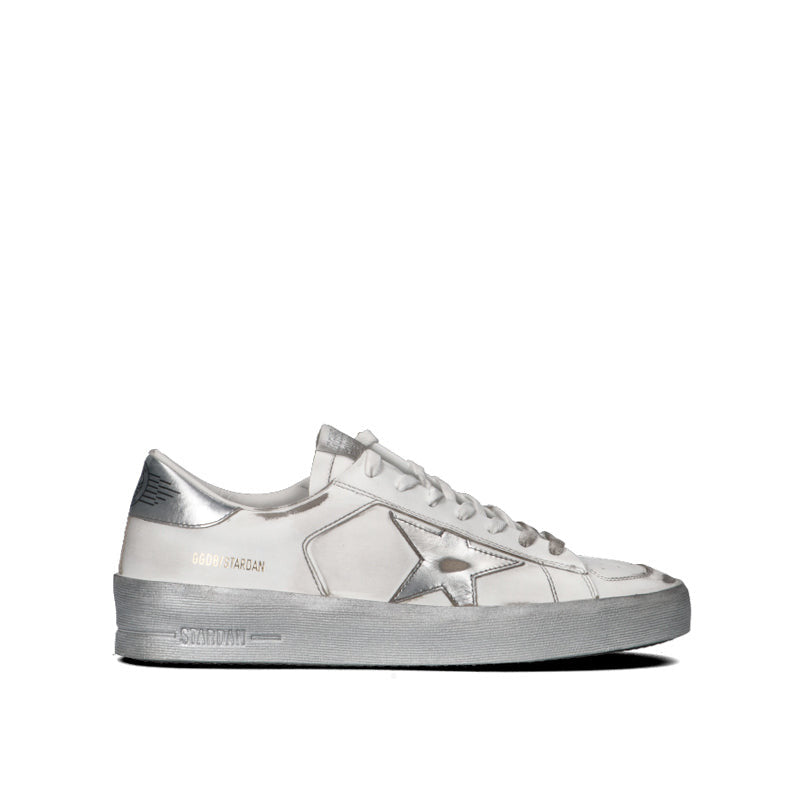 GOLDEN GOOSE Sneaker uomo bianca/argento in pelle