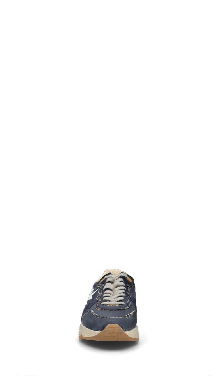 GOLDEN GOOSE - RUNNING Sneaker uomo blu in pelle