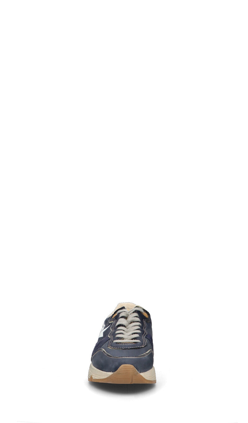 GOLDEN GOOSE - RUNNING Sneaker uomo blu in pelle