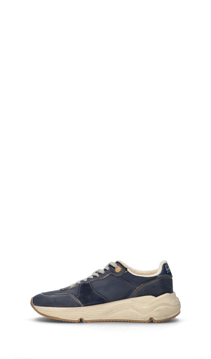 GOLDEN GOOSE - RUNNING Sneaker uomo blu in pelle