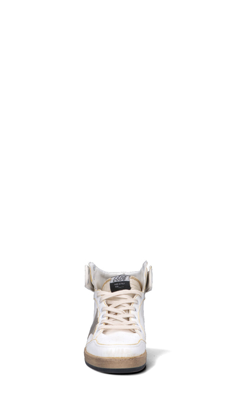 GOLDEN GOOSE SKY-STAR Sneaker uomo bianca/grigia in pelle