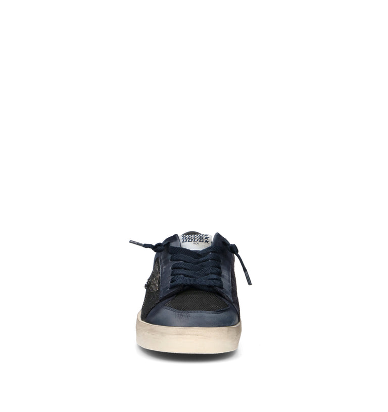 GOLDE GOOSE STAR UNDER THE STAR Sneaker uomo blu in pelle