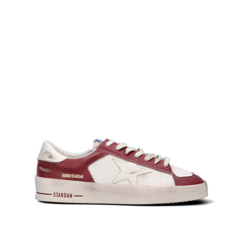 GOLDEN GOOSE STARDAN Sneaker uomo bianca/rossa in pelle
