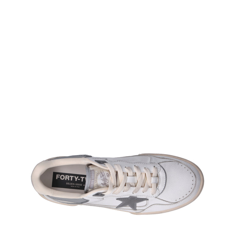 GOLDEN GOOSE FORTY-TWO Sneaker uomo bianca/grigia in pelle