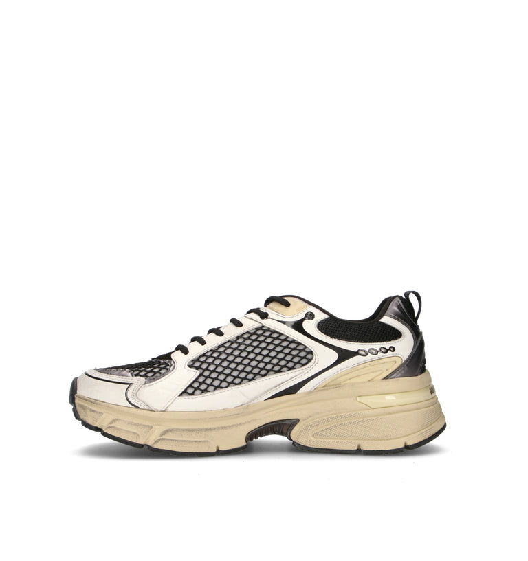 GOLDEN GOOSE LIGHTSTAR Sneaker uomo bianca/nera in pelle