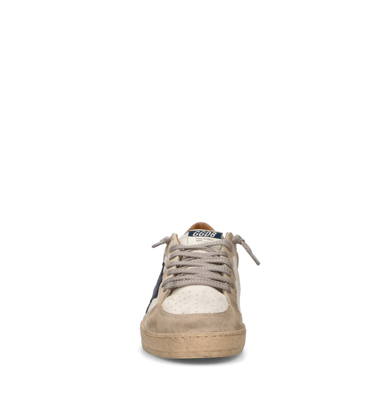 GOLDEN GOOSE BALLSTAR DOUBLE QUARTER WITH FOL Sneaker uomo bianca in pelle