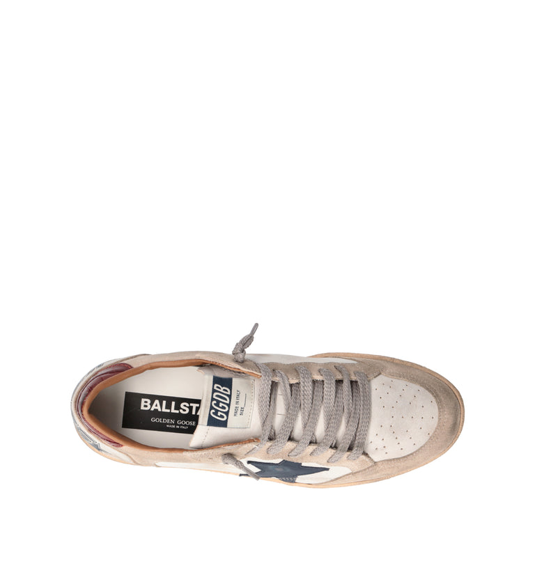 GOLDEN GOOSE BALLSTAR DOUBLE QUARTER WITH FOL Sneaker uomo bianca in pelle