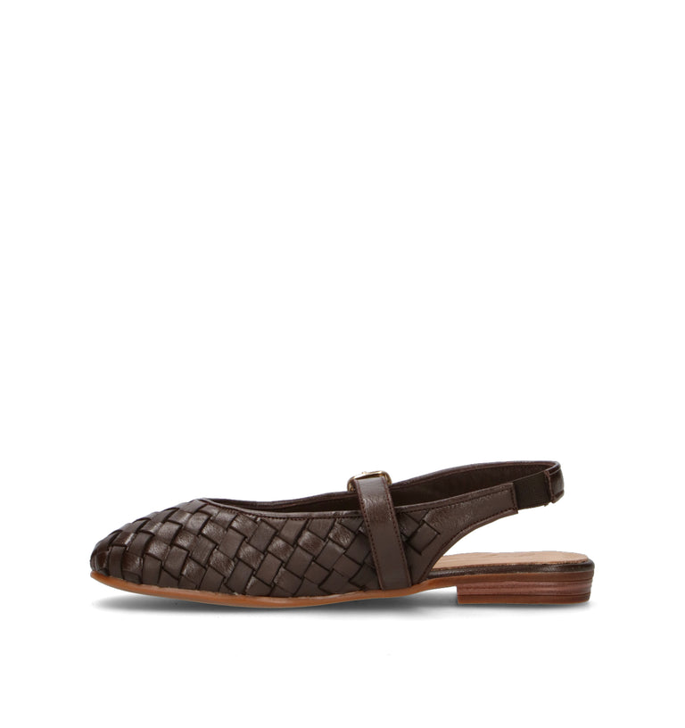 GRAFIA Slingback donna marrone in pelle