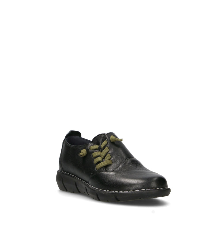 GRAFIA Stringata donna nera in pelle