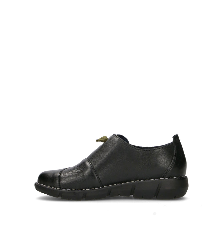 GRAFIA Stringata donna nera in pelle